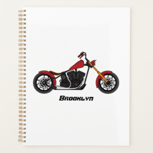 Agenda Ilustracion de motocicleta estilo helicóptero