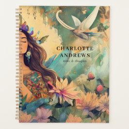 Agenda Ilustración de mujer espiritual mística boho