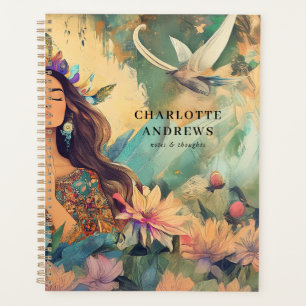 Agenda Ilustración de mujer espiritual mística boho