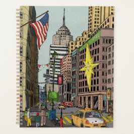Agenda Ilustracion de Navidades de Manhattan Winter New Y