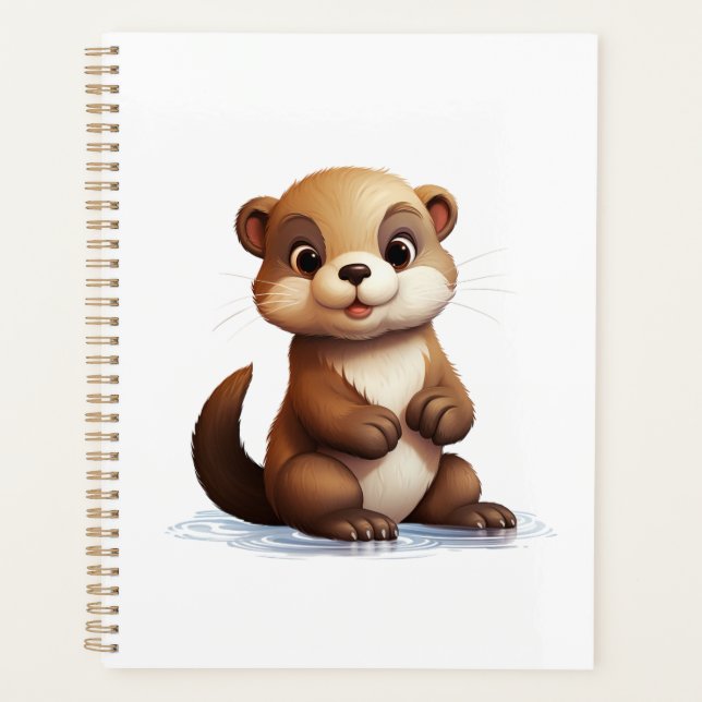 Agenda Ilustración de nutria de dibujos animados (Anverso)