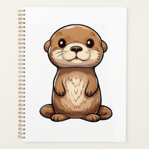 Agenda ilustracion de nutria personalizado