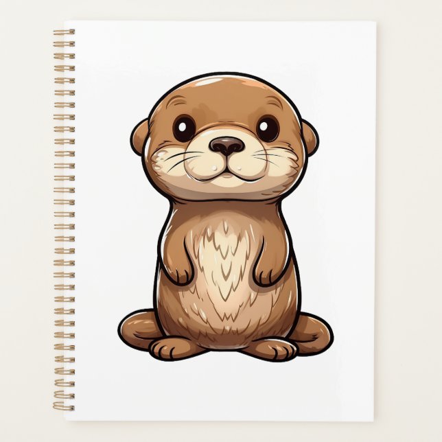 Agenda ilustracion de nutria personalizado (Anverso)