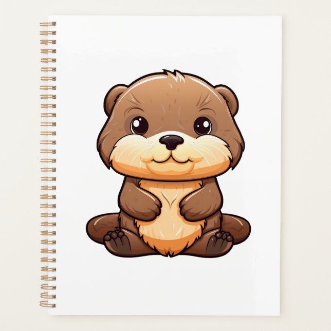 Agenda ilustracion de nutria personalizado (Anverso)