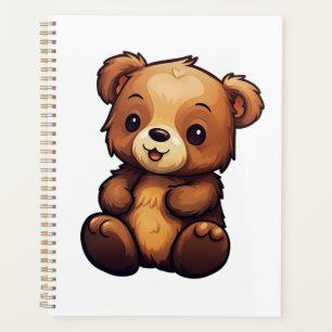 Agenda ilustracion de oso personalizado