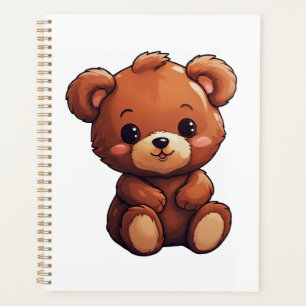 Agenda ilustracion de oso personalizado