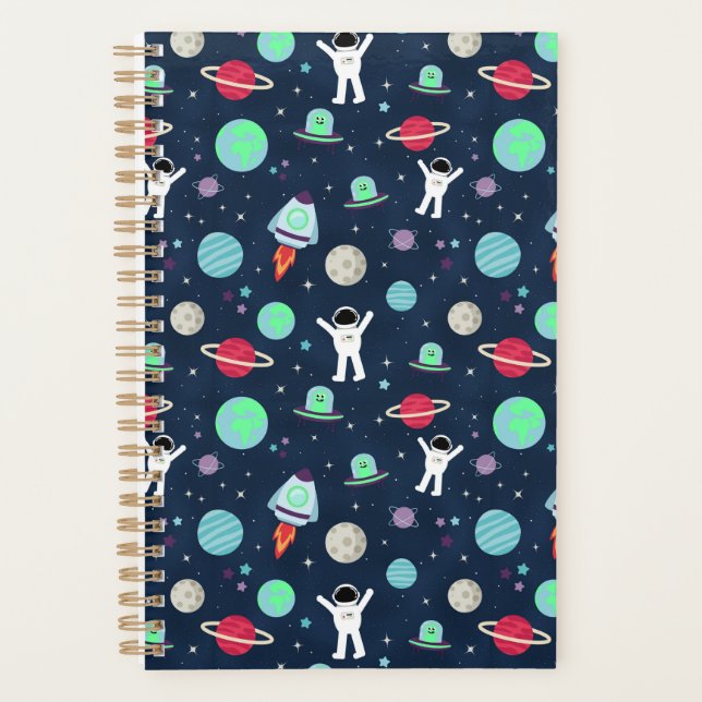 Agenda Ilustracion de patrón de espacio (Anverso)
