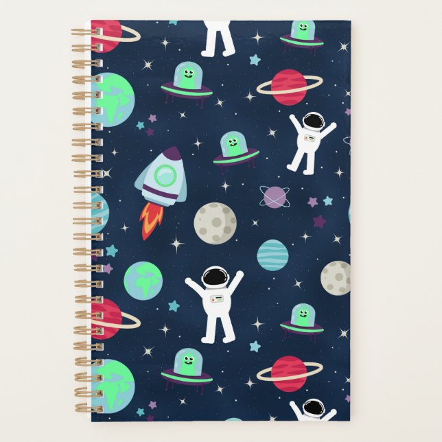 Agenda Ilustración de patrón espacial (Anverso)