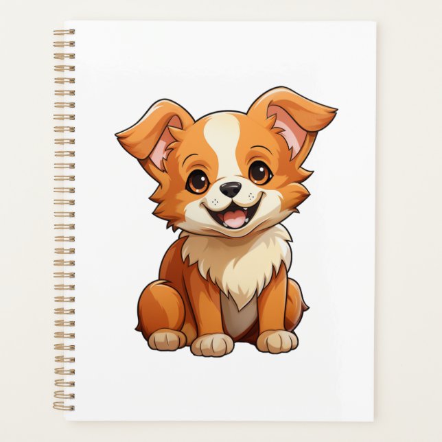 Agenda Ilustracion de perro de dibujos animados (Anverso)