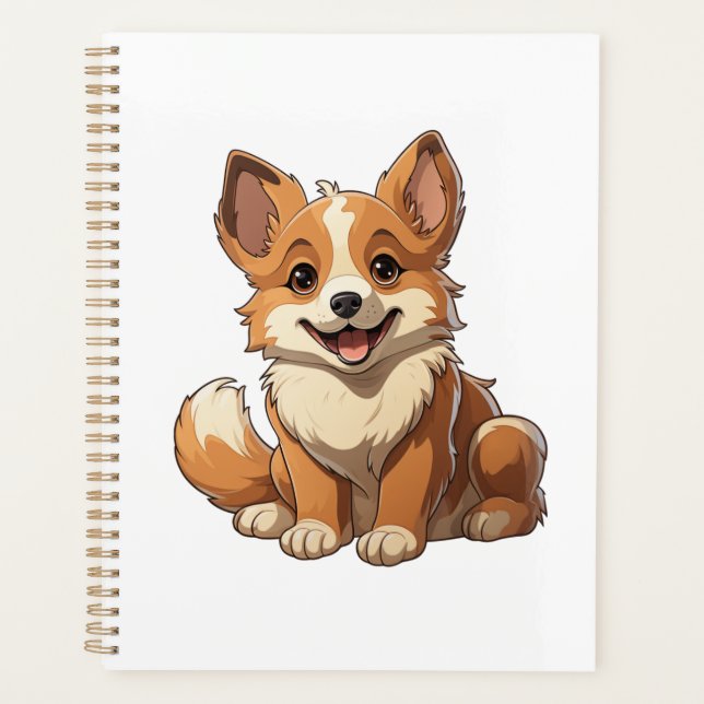 Agenda Ilustracion de perro de dibujos animados (Anverso)