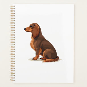 Agenda Ilustración de perro vista trasera de dachshund vi