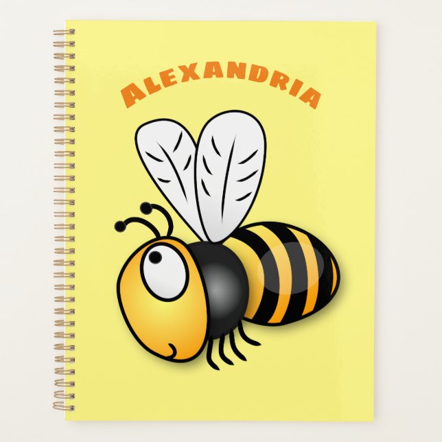 Agenda Ilustracion de personalizado de abejas alegres (Anverso)