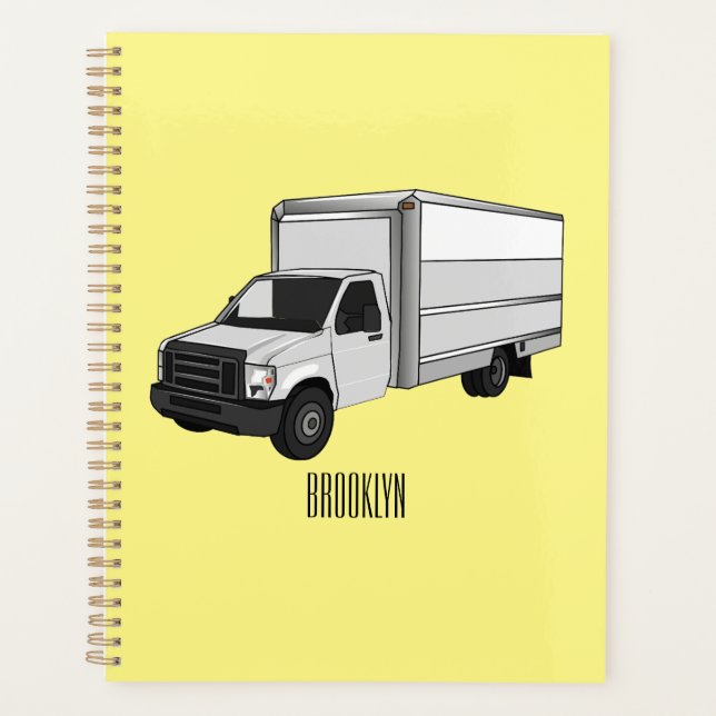Agenda Ilustracion de personalizado de camiones de cajas (Anverso)