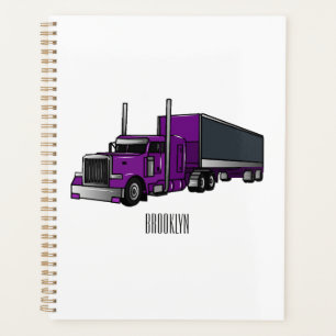 Agenda Ilustracion de personalizado de camiones semirremo