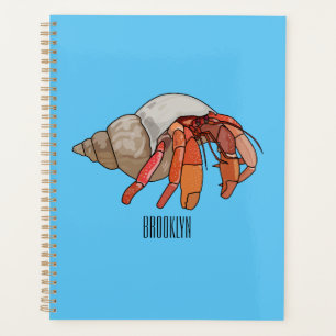 Agenda Ilustracion de personalizado de cangrejo ermitaño