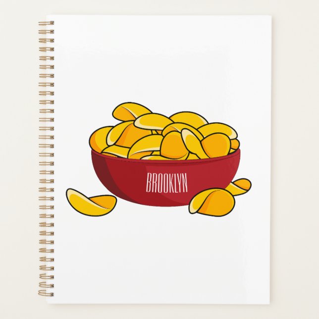 Agenda Ilustracion de personalizado de chips de papa (Anverso)