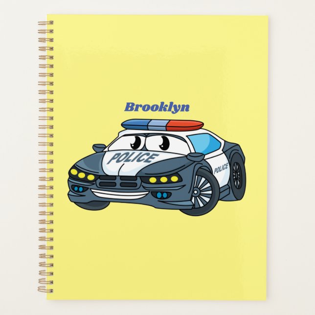 Agenda Ilustracion de personalizado de coche de policía f (Anverso)