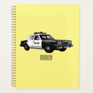 Agenda Ilustracion de personalizado de coches de policía