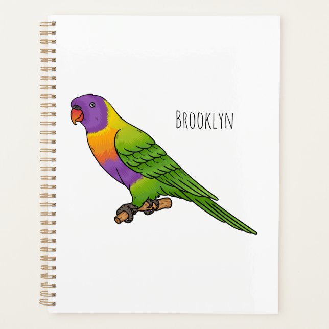 Agenda Ilustracion de personalizado de cocodrilo arcoiris (Anverso)