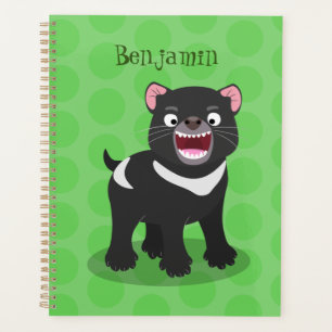 Agenda Ilustracion de personalizado de demonio de Tasmani