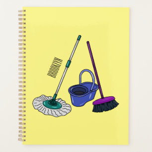 Agenda Ilustracion de personalizado de escobas y mopas