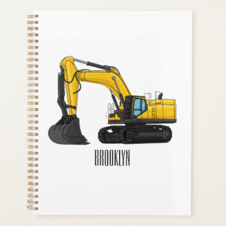 Agenda Ilustracion de personalizado de excavadora de rast
