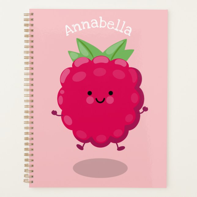 Agenda Ilustracion de personalizado de frambuesa alegre (Anverso)