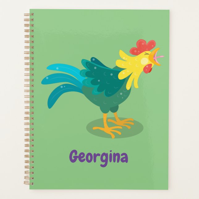 Agenda Ilustracion de personalizado de gallo de entrego g (Anverso)