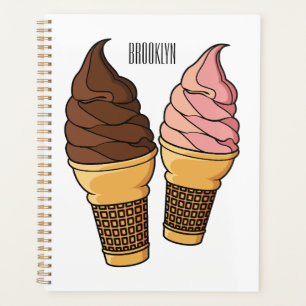 Agenda Ilustracion de personalizado de helado de cono
