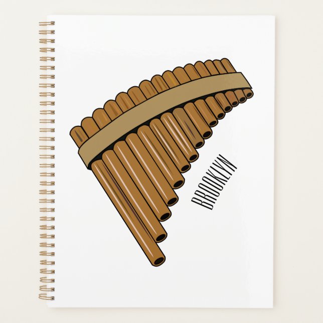 Agenda Ilustracion de personalizado de la flauta de pan / (Anverso)