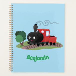 Agenda Ilustracion de personalizado de locomotora de trac