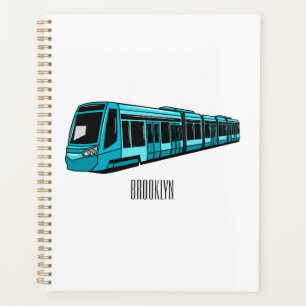 Agenda Ilustracion de personalizado de locomotora eléctri