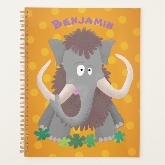 Agenda Ilustracion de personalizado de mamut bobo gracios (Anverso)