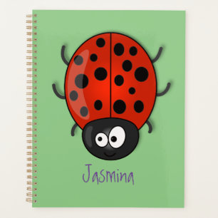 Agenda Ilustracion de personalizado de mariquita roja fel