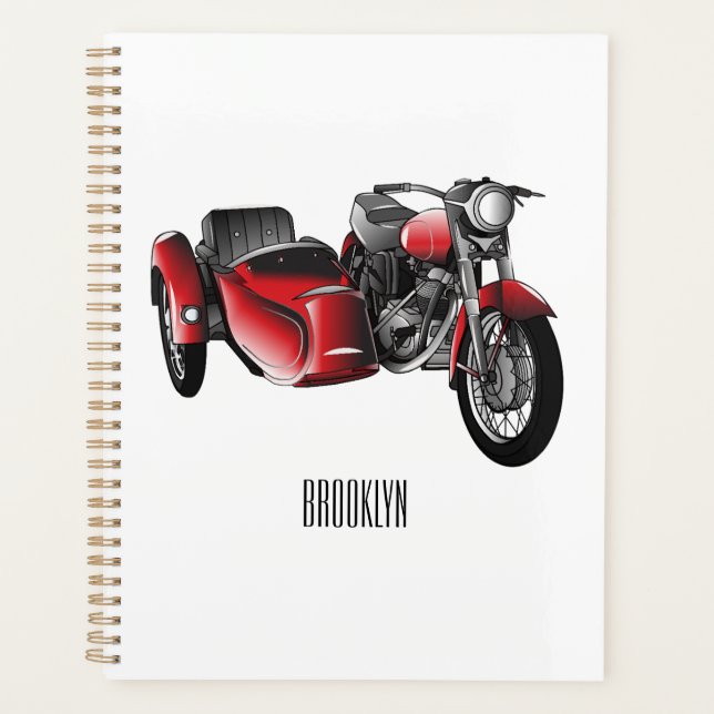 Agenda Ilustracion de personalizado de motocicletas Sidec (Anverso)