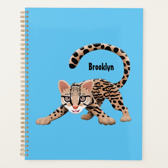 Agenda Ilustracion de personalizado de ocelot de Cute (Anverso)