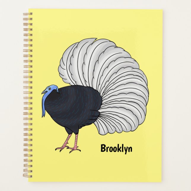Agenda Ilustracion de personalizado de pájaro de Bulwer (Anverso)