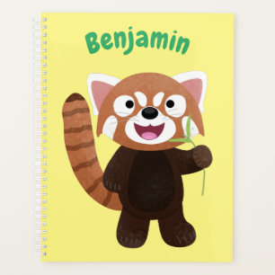 Agenda Ilustracion de personalizado de panda rojo