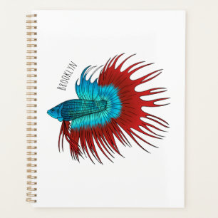 Agenda Ilustracion de personalizado de peces de cola cruz