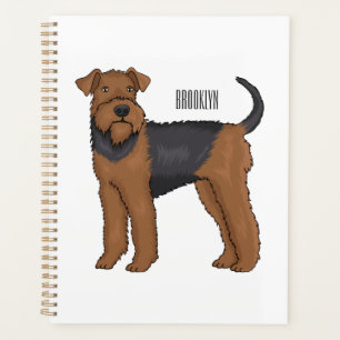 Agenda Ilustracion de personalizado de perro Airedale ter
