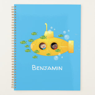 Agenda Ilustracion de personalizado de pescado submarino 