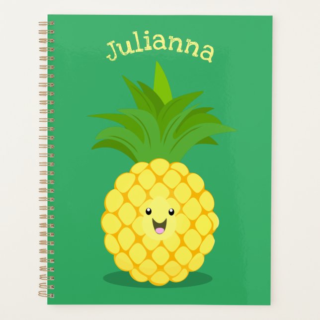 Agenda Ilustracion de personalizado de piña cuta (Anverso)