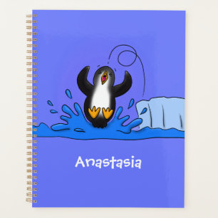 Agenda Ilustracion de personalizado de pingüino puenteado