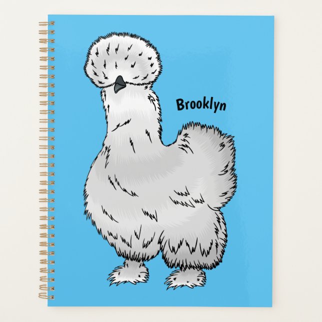 Agenda Ilustracion de personalizado de pollo de Silkie (Anverso)