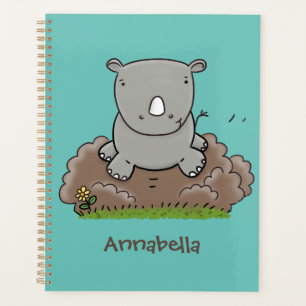 Agenda Ilustracion de personalizado de rinocerontes