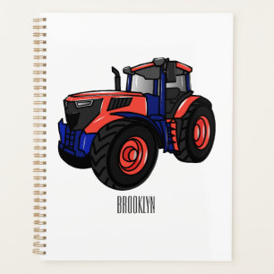 Agenda Ilustracion de personalizado de tractores