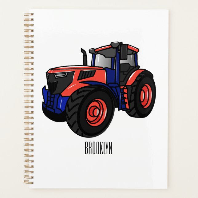 Agenda Ilustracion de personalizado de tractores (Anverso)