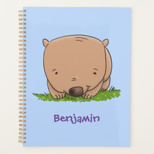 Agenda Ilustracion de personalizado de wombat para bebé l