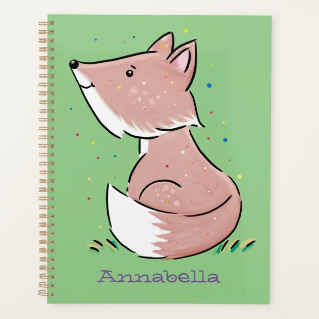 Agenda Ilustracion de personalizado de zorro bebé (Anverso)