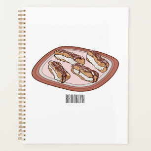 Agenda Ilustracion de personalizado eclair de chocolate
